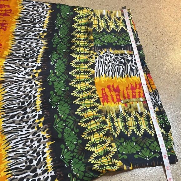 Colorful jungle leopard print high waist wide leg pants 2X - Picture 10 of 16